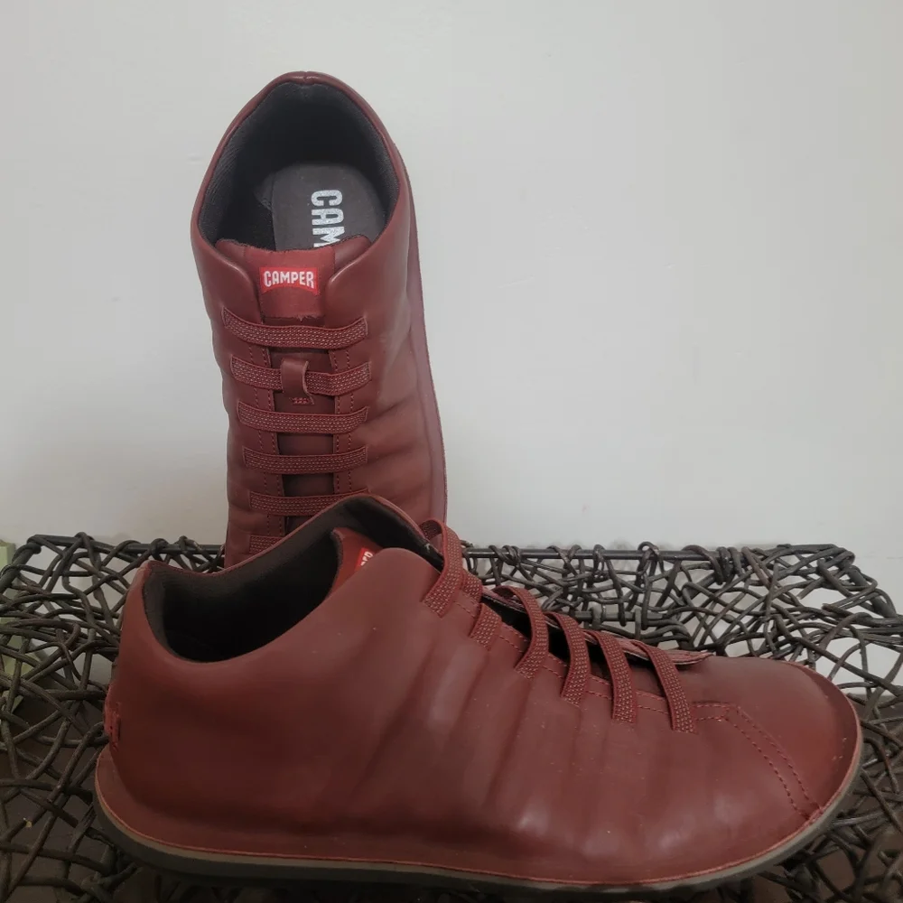 Camper Beetle Casual Ankle Shoes Boots Red Brown Size  11 U.S 45 EU - Picture 3 of 14